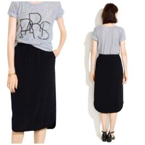 Madewell Black Midi Skirt